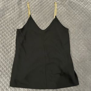 Express top with gold metal straps